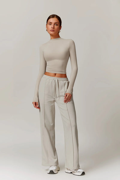 Giulia Long Sleeve Top | Cocoa