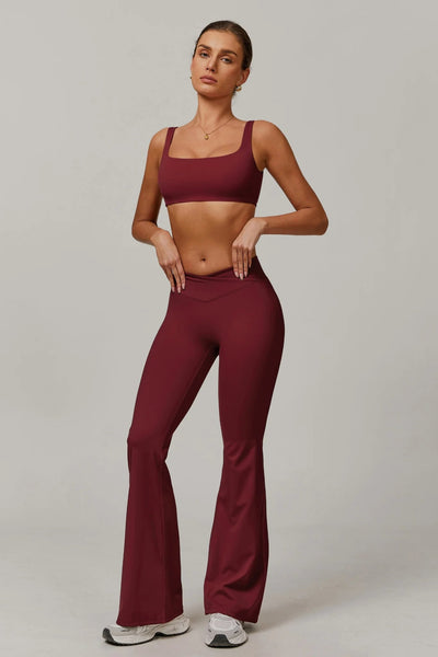 Penelope Flared Legging with Scrunch | Navy