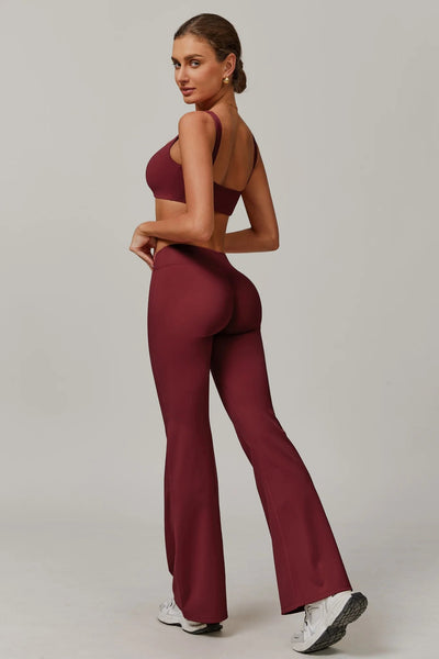 Penelope Flared Legging with Scrunch | Navy