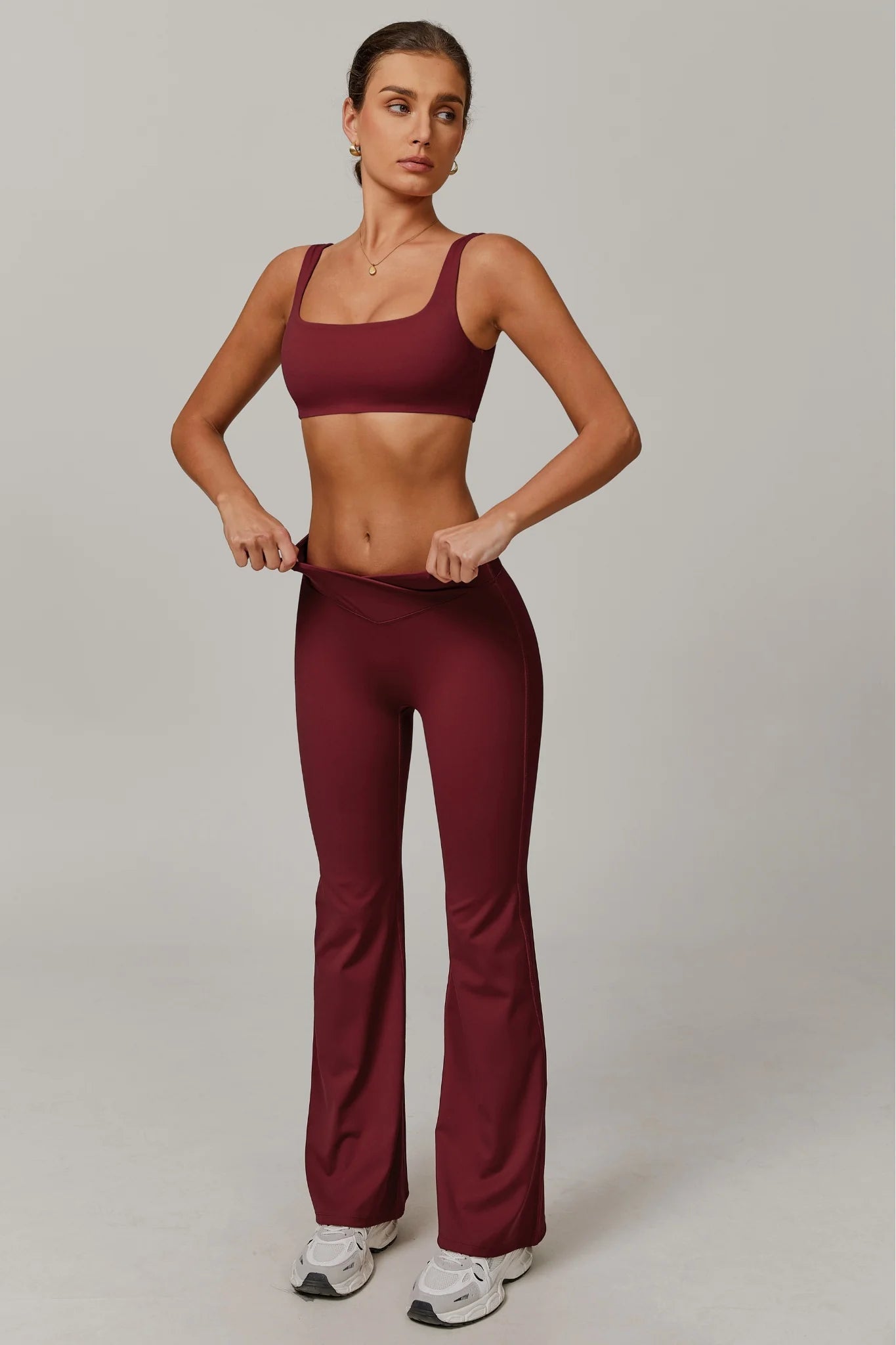 Penelope Flared Legging with Scrunch | Navy