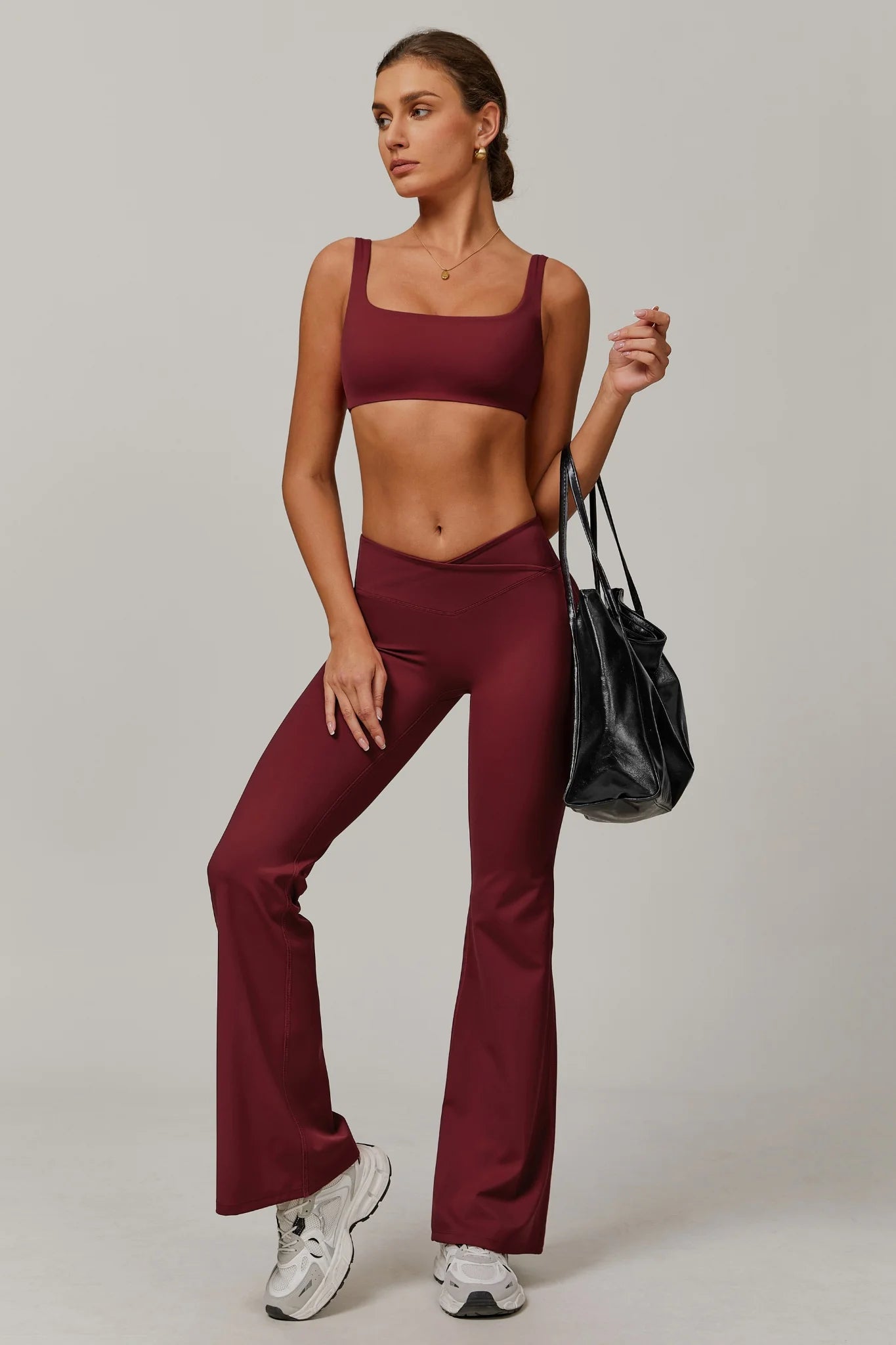 Penelope Flared Legging with Scrunch | Navy
