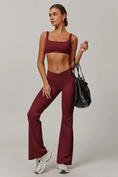 Penelope Flared Legging with Scrunch | Navy