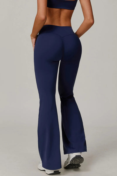 Penelope Flared Legging with Scrunch | Navy