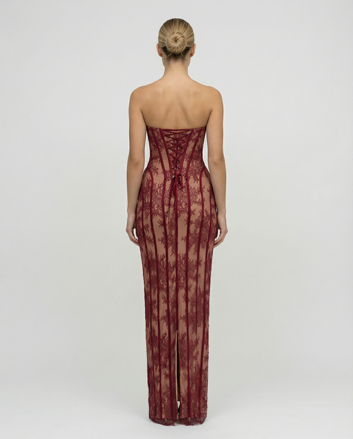 Lace Corset Maxi Dress