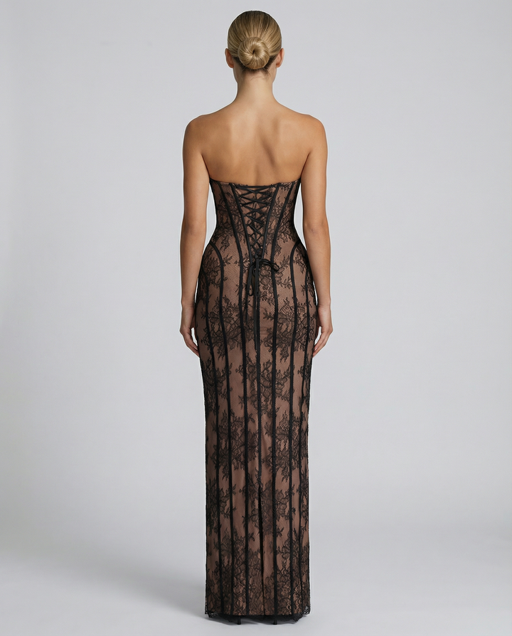 Lace Corset Maxi Dress
