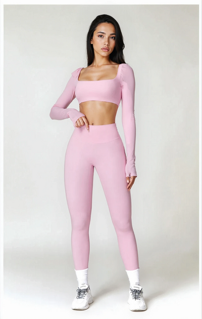 Mia Crop Top | Pilates Pink