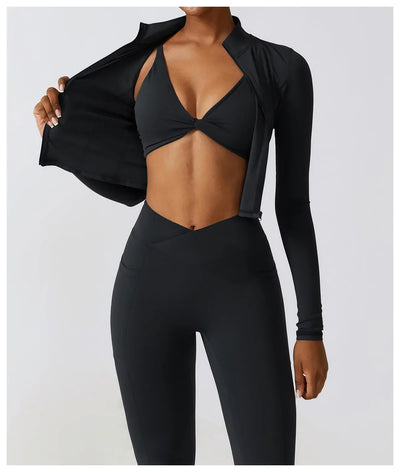 Isla Zip-Up Jacket | Black