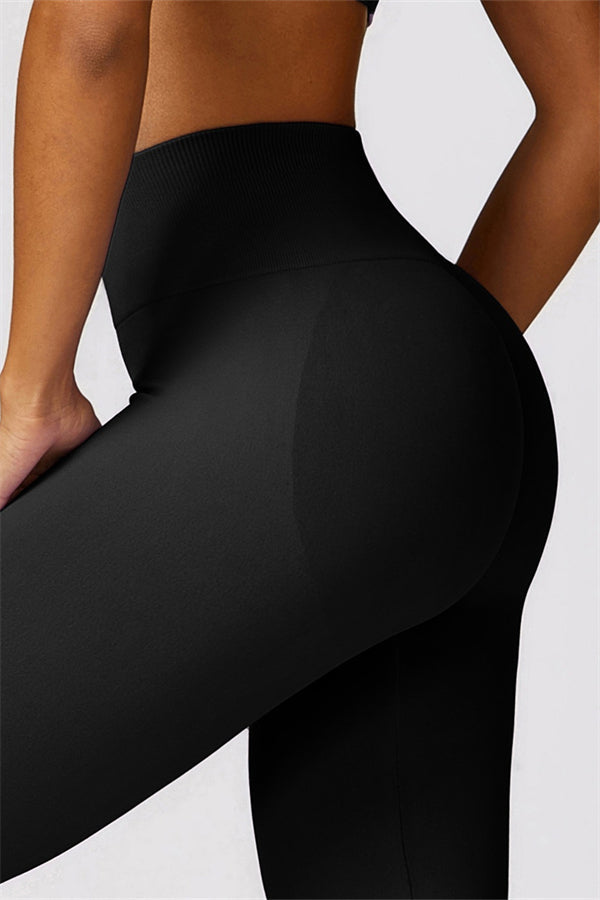 Hazel Flared Legging met Scrunch | Ice Grey