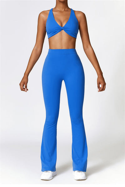 Madison Flared Legging with Scrunch | Stone