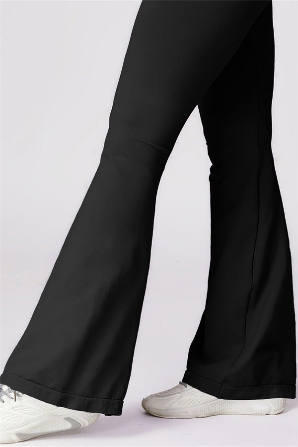 Hazel Flared Legging met Scrunch | Ice Grey