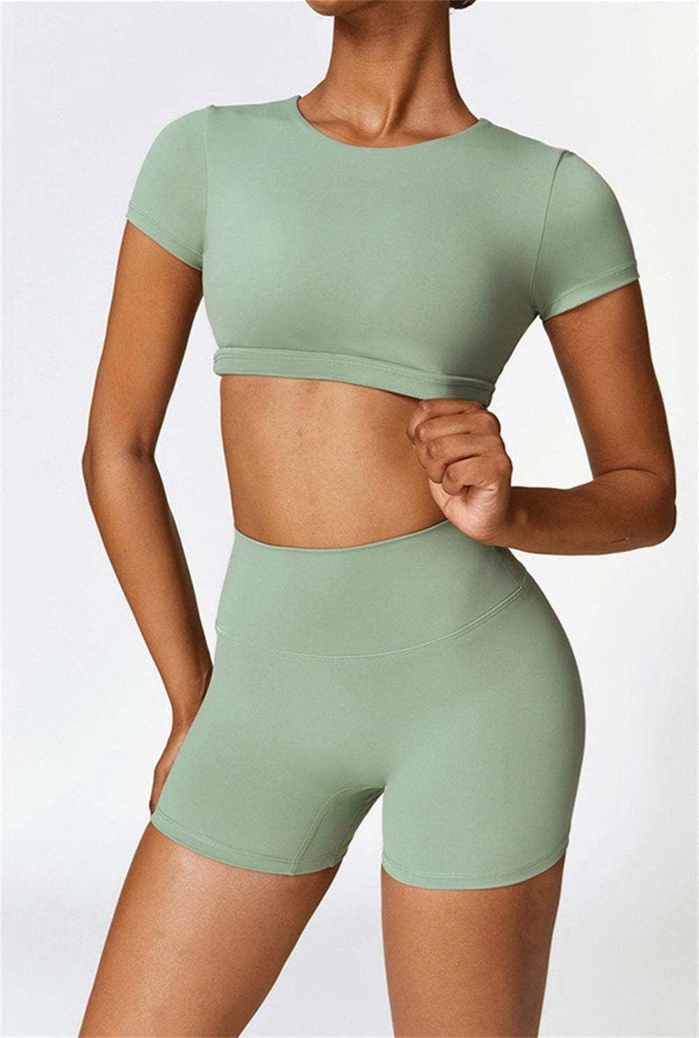 Lina Crop Top | Light Grey