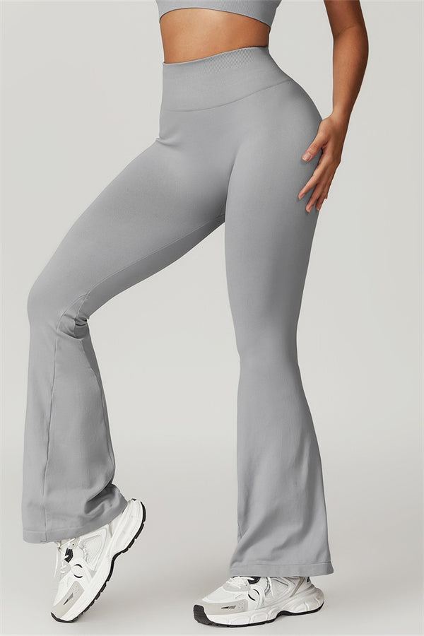 Hazel Flared Legging met Scrunch | Ice Grey