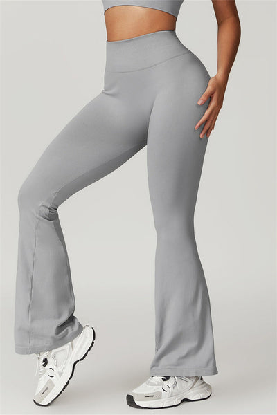 Hazel Flared Legging met Scrunch | Ice Grey