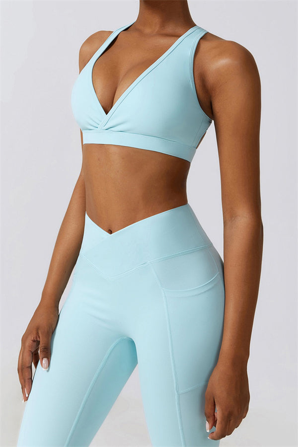 Noir Sport Bra | Aloë