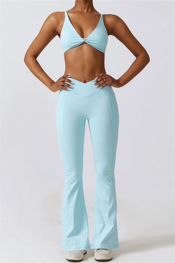 Elara Flared Legging with Scrunch | Aloë