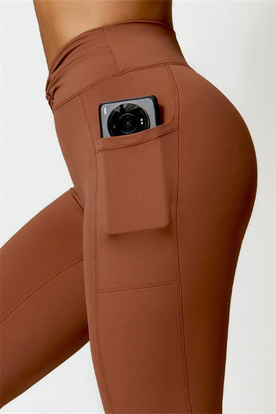 Emma Olivia Flared Legging with Scrunch | Deep Cinnamon