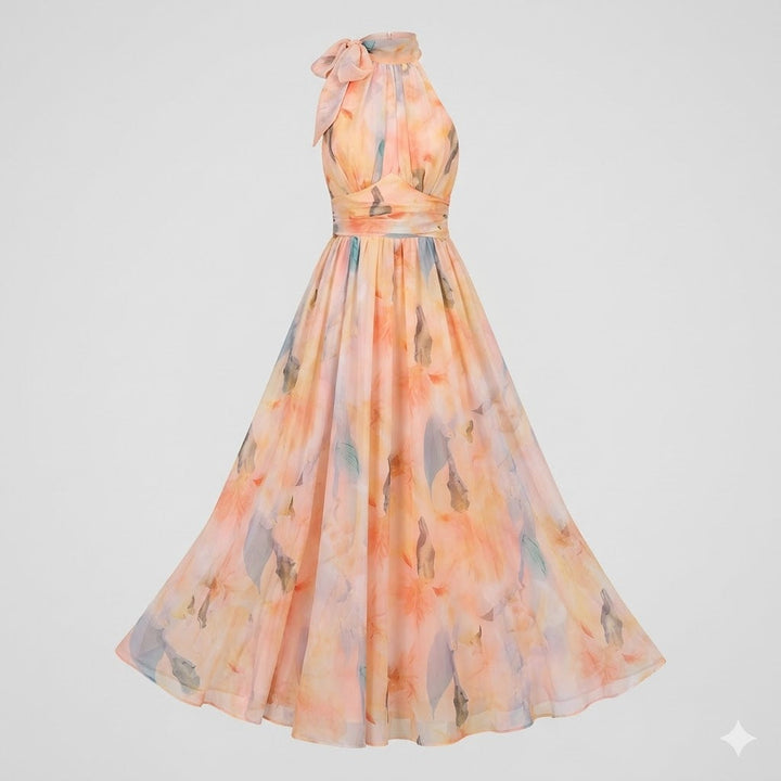 Floral Halter Maxi Dress