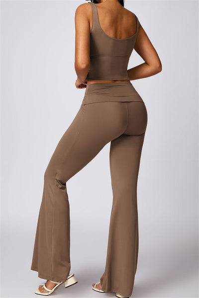 Farah Flared Legging zonder Scrunch | Soft Charcoal