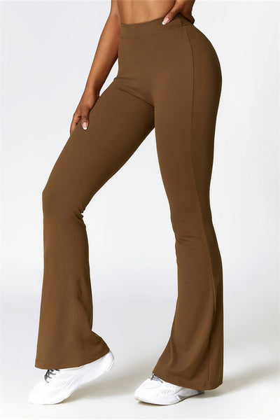 Madison Flared Legging with Scrunch | Stone