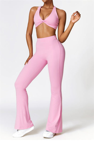 Madison Flared Legging with Scrunch | Stone