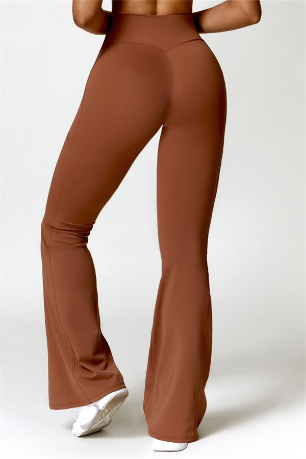 Emma Olivia Flared Legging with Scrunch | Deep Cinnamon