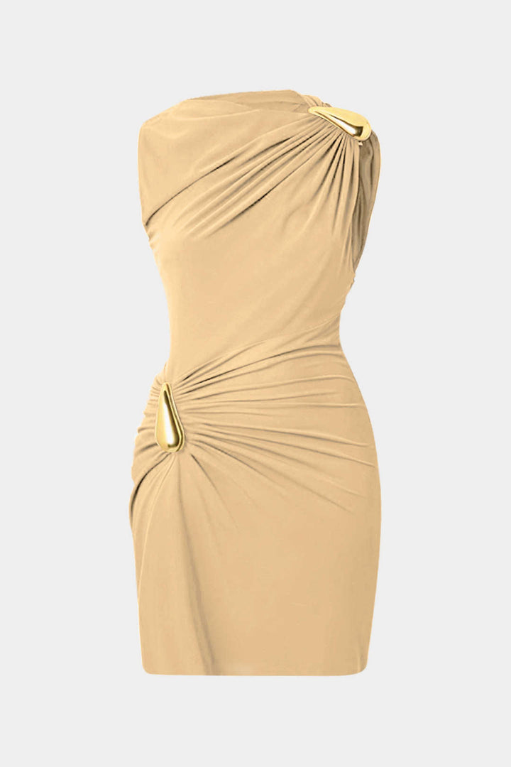 Metallic Sleeveless Mini Dress