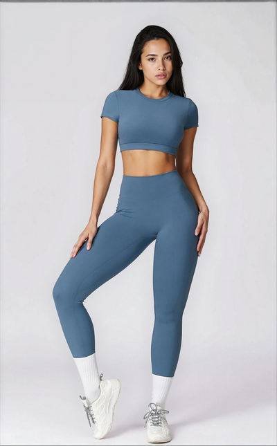 Skylar Legging with Scrunch | Steel Blue