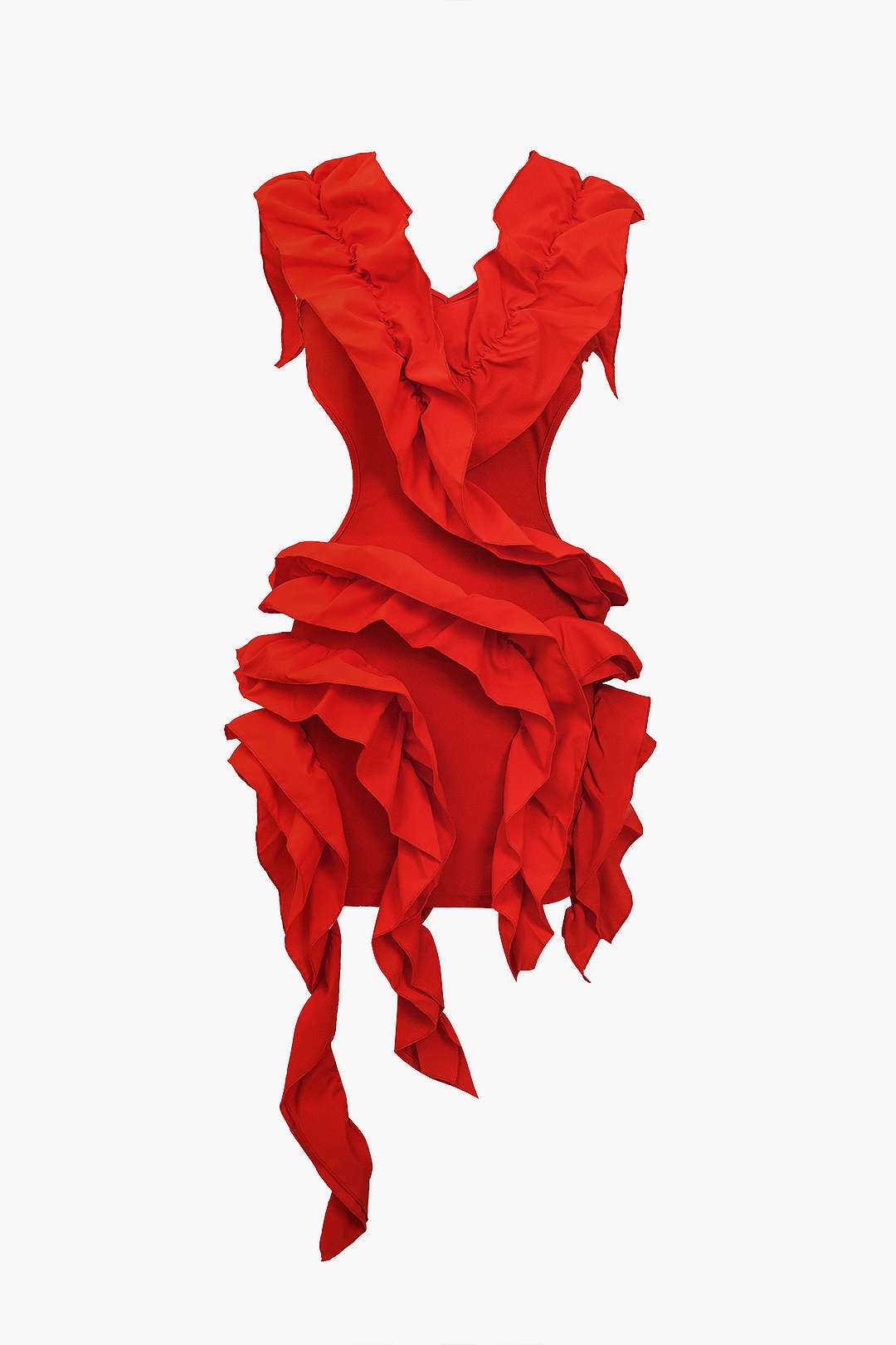 Backless Pleated Ruched Midi Dress