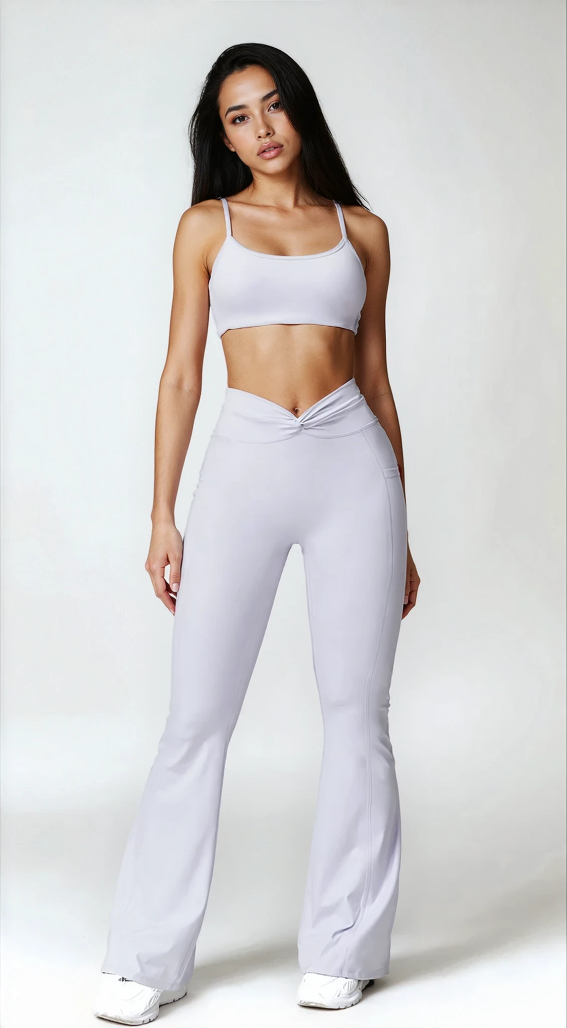 Emma Olivia Flared Legging with Scrunch | Icy Lilac