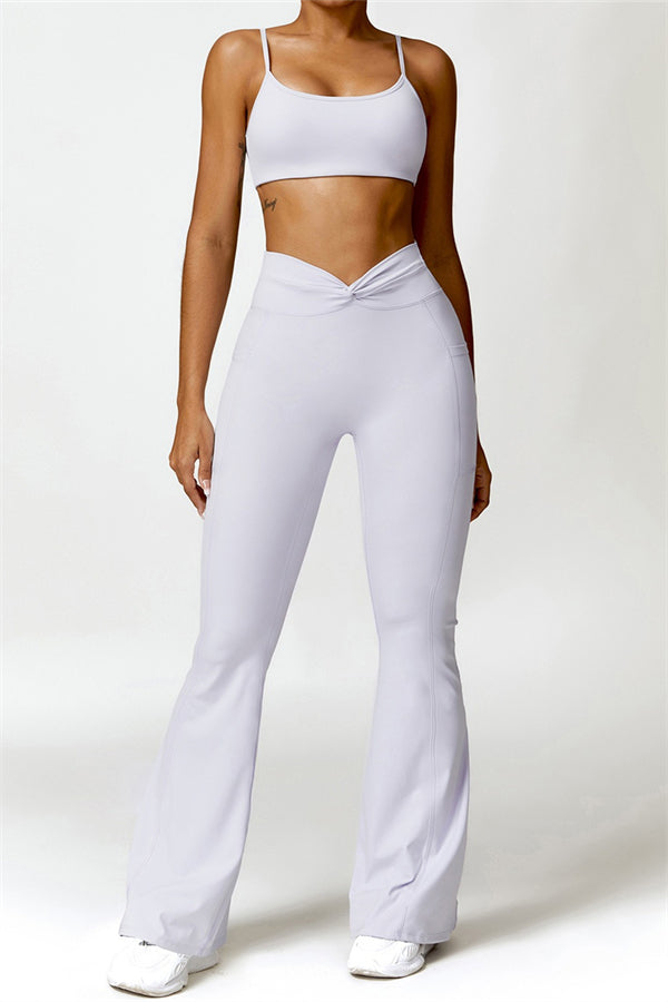 Emma Olivia Flared Legging with Scrunch | Deep Cinnamon