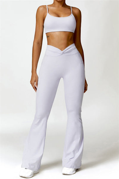Emma Olivia Flared Legging with Scrunch | Deep Cinnamon