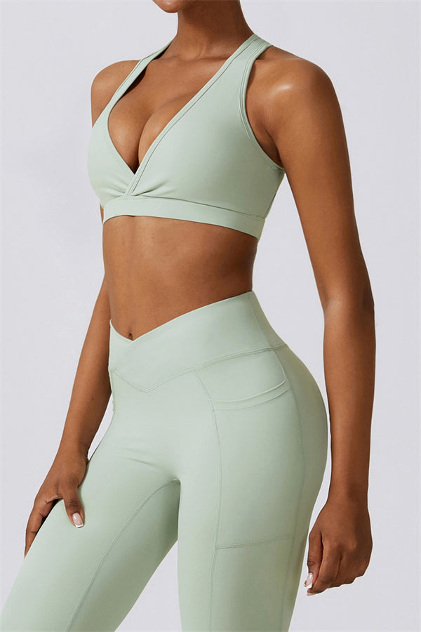 Noir Sport Bra | Aloë