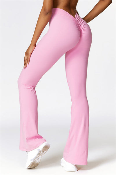 Madison Flared Legging with Scrunch | Stone