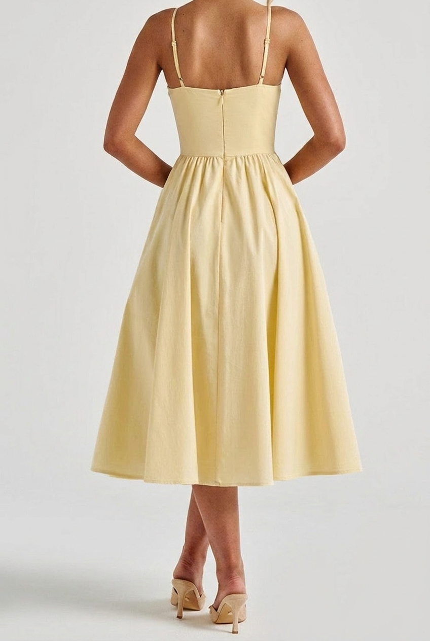 Ruby | Women's Race Day A-Line Corset Midi Dress