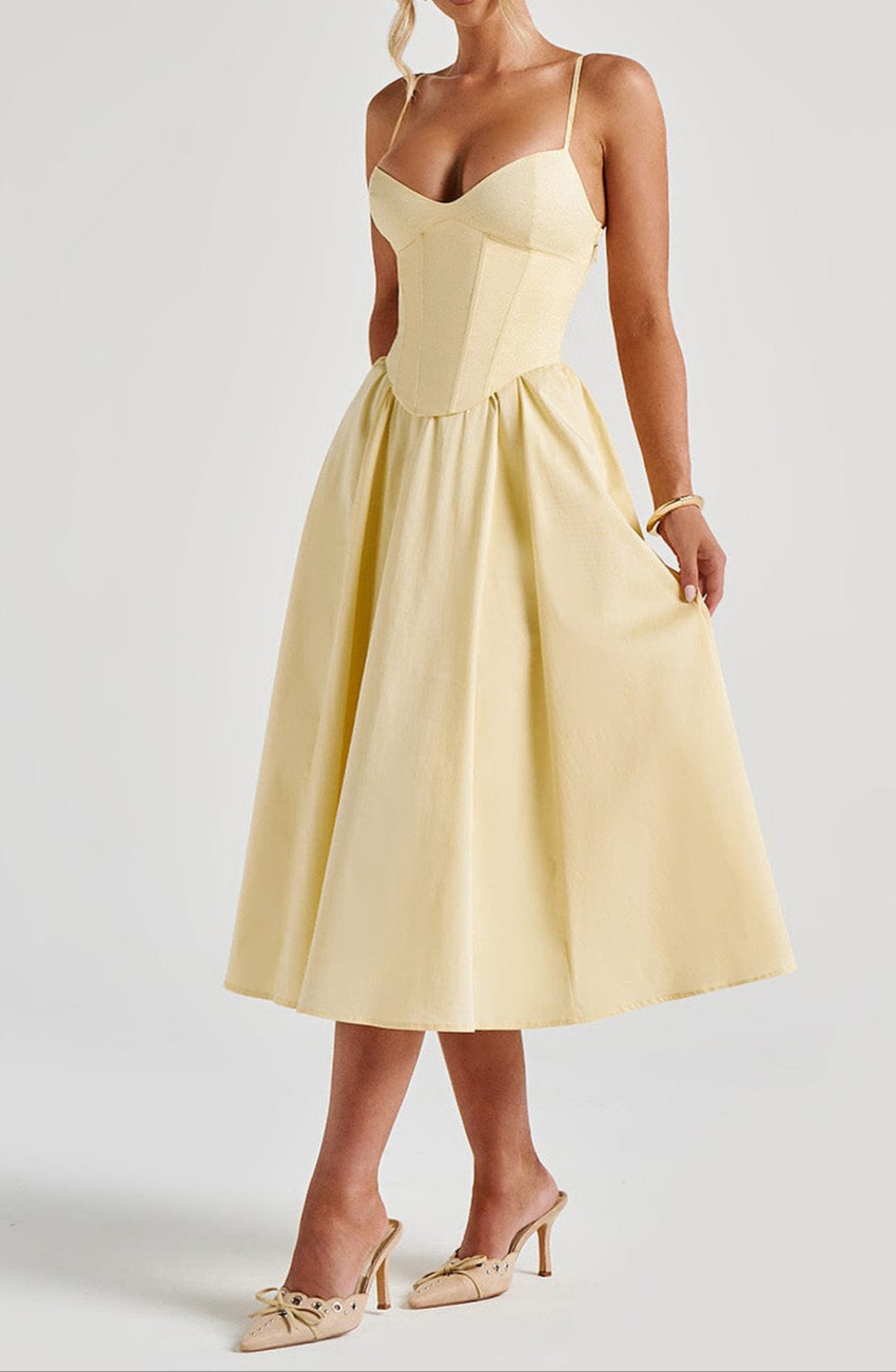 Ruby | Women's Race Day A-Line Corset Midi Dress