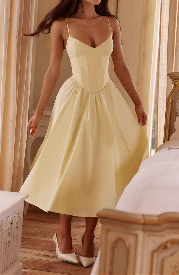 Ruby | Women's Race Day A-Line Corset Midi Dress