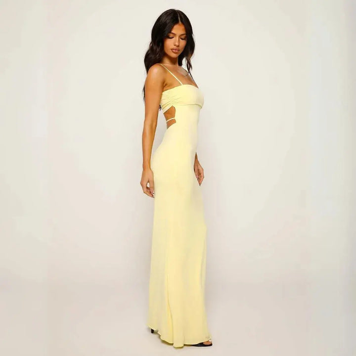 Elsie | Women's Race Day Maxi Dress with Open Back