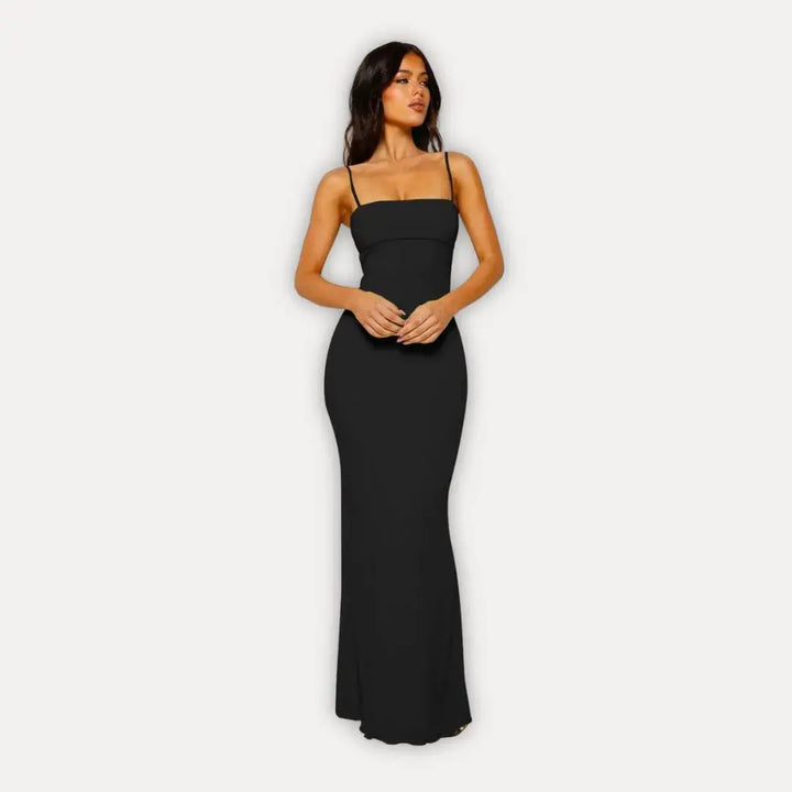 Elsie | Women's Race Day Maxi Dress with Open Back