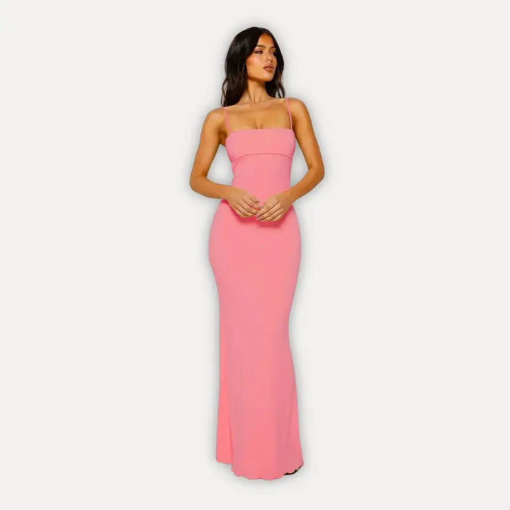 Elsie | Women's Race Day Maxi Dress with Open Back