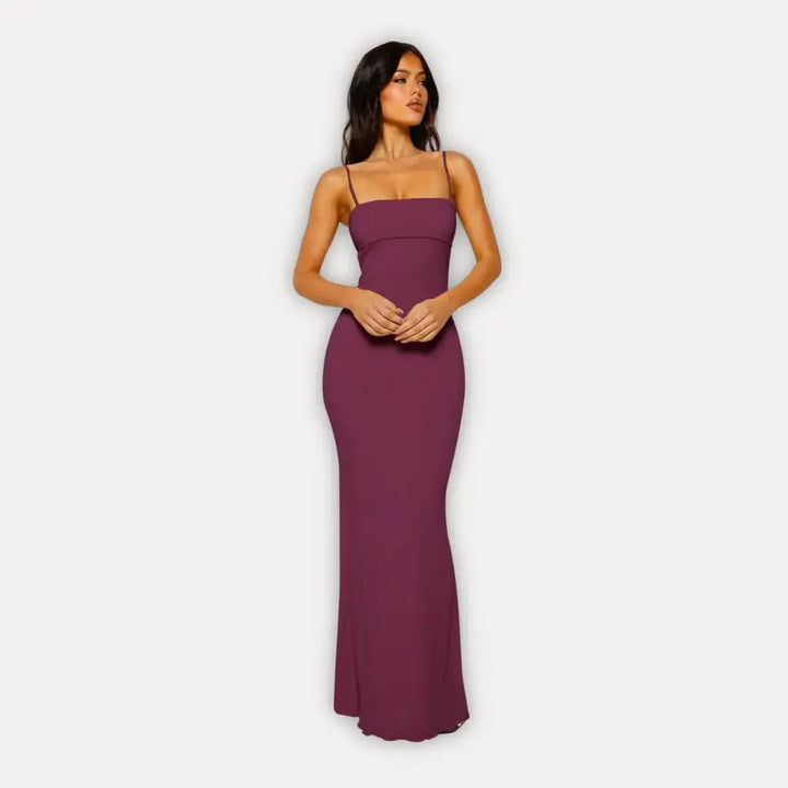 Elsie | Women's Race Day Maxi Dress with Open Back