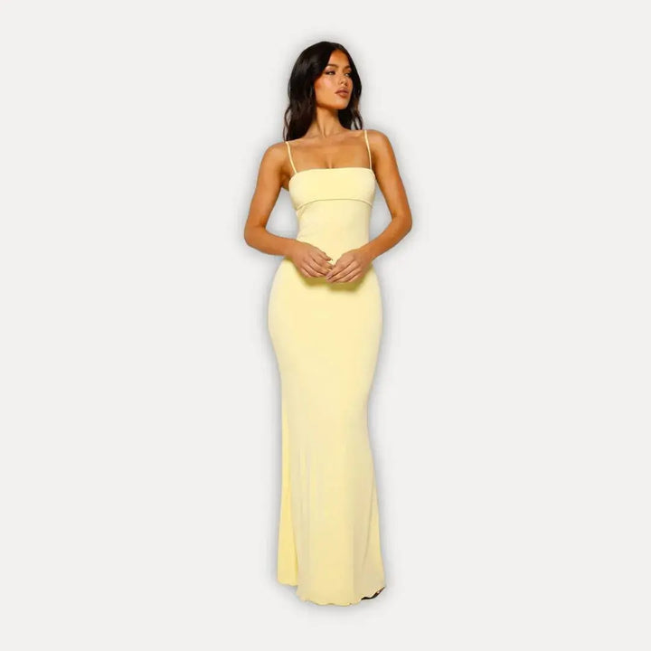 Elsie | Women's Race Day Maxi Dress with Open Back
